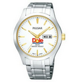 Pulsar Men's Dress Two-Tone Bracelet Watch W/ White Dial